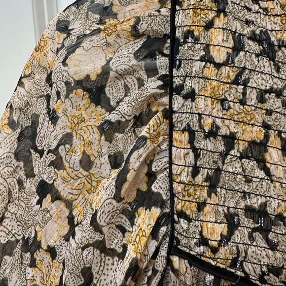 Free People Swinging Sheer Floral Print Dress Mini Dress size medium - Picture 4 of 5